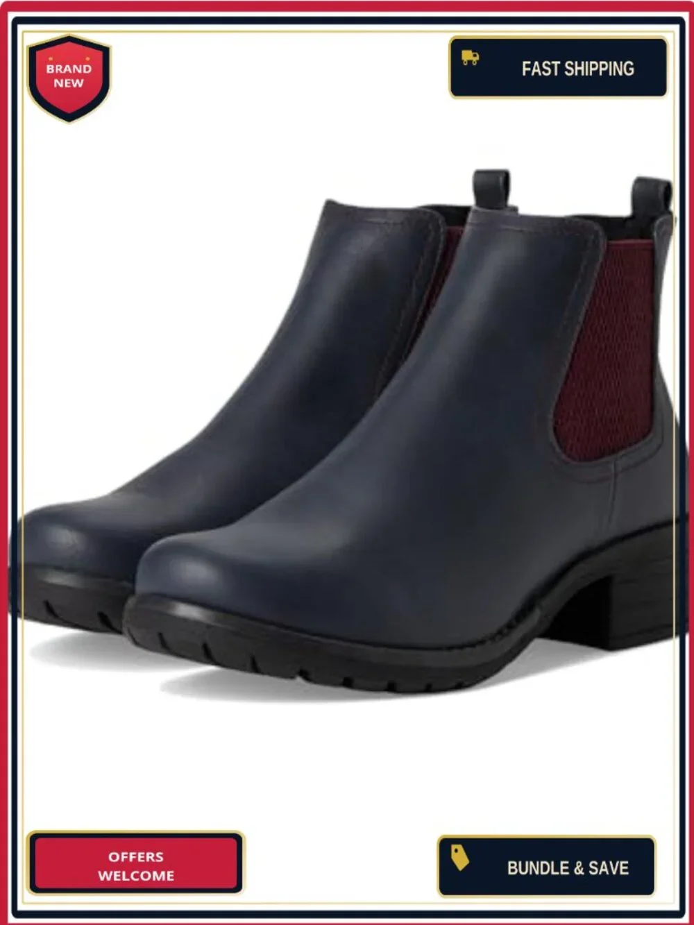 Eastland Women's Jasmine Chelsea Bootie Memory Foam Synthetic Ankle Boot